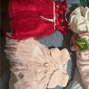 Red and Pink Tulle Dress